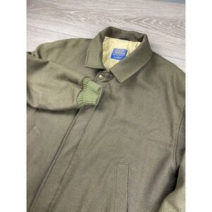 Pendleton Men's Lobo Vtg 100% Wool Bomber Jacket Brown Size Medium
